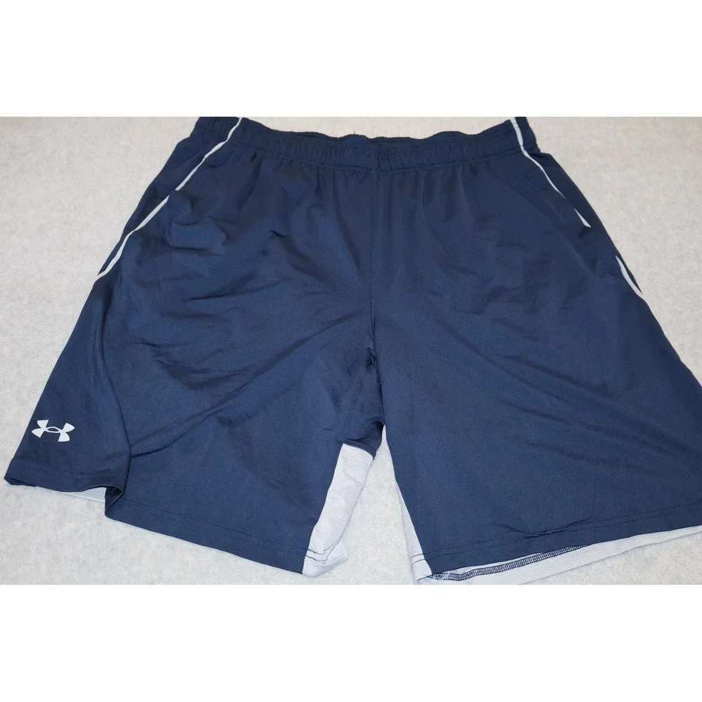 Under Armour Gym Shorts Mens XL Blue Loose Fit Athletic Workout W/ Pockets **